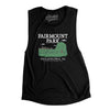 Fairmount Park Women's Flowey Scoopneck Muscle Tank-Black-Allegiant Goods Co. Vintage Sports Apparel