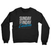 Sunday Funday Carolina Midweight French Terry Crewneck Sweatshirt-Black-Allegiant Goods Co. Vintage Sports Apparel