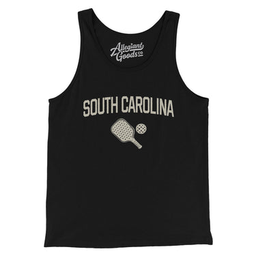 South Carolina Pickleball Men/Unisex Tank Top-Black-Allegiant Goods Co. Vintage Sports Apparel