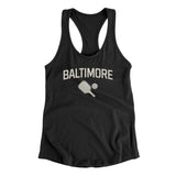 Baltimore Pickleball Women's Racerback Tank-Black-Allegiant Goods Co. Vintage Sports Apparel