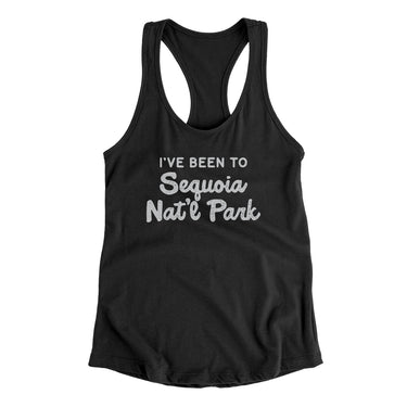 I've Been To Sequoia National Park Women's Racerback Tank-Black-Allegiant Goods Co. Vintage Sports Apparel