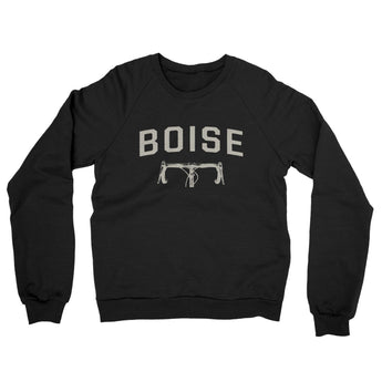 Boise Cycling Midweight French Terry Crewneck Sweatshirt-Black-Allegiant Goods Co. Vintage Sports Apparel