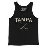 Tampa Golf Men/Unisex Tank Top-Black-Allegiant Goods Co. Vintage Sports Apparel