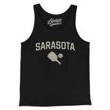 Sarasota Pickleball Men/Unisex Tank Top-Black-Allegiant Goods Co. Vintage Sports Apparel