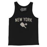 New York Pickleball Men/Unisex Tank Top-Black-Allegiant Goods Co. Vintage Sports Apparel