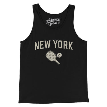 New York Pickleball Men/Unisex Tank Top-Black-Allegiant Goods Co. Vintage Sports Apparel