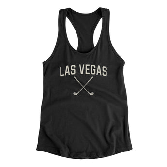 Las Vegas Golf Women's Racerback Tank-Black-Allegiant Goods Co. Vintage Sports Apparel