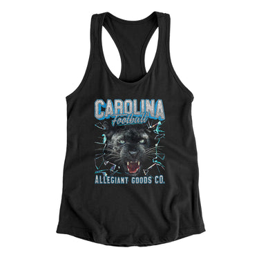 Carolina Football Throwback Mascot Women's Racerback Tank-Allegiant Goods Co. Vintage Sports Apparel