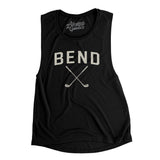 Bend Golf Women's Flowey Scoopneck Muscle Tank-Black-Allegiant Goods Co. Vintage Sports Apparel