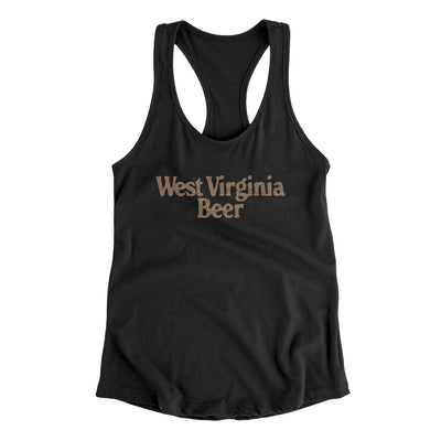 West Virginia Beer Women's Racerback Tank-Black-Allegiant Goods Co. Vintage Sports Apparel