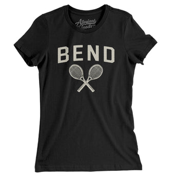 Bend Tennis Women's T-Shirt-Black-Allegiant Goods Co. Vintage Sports Apparel