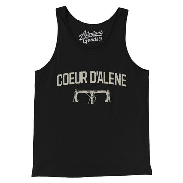 Coeur D'alene Cycling Men/Unisex Tank Top-Black-Allegiant Goods Co. Vintage Sports Apparel