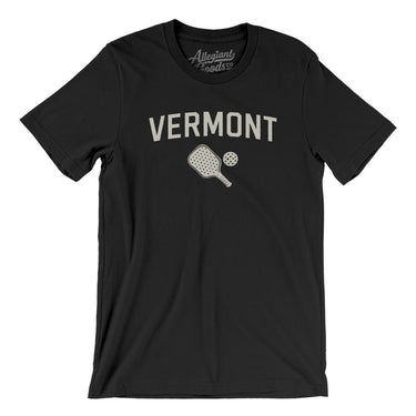 Vermont Pickleball Men/Unisex T-Shirt-Black-Allegiant Goods Co. Vintage Sports Apparel