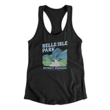Belle Isle Park Women's Racerback Tank-Allegiant Goods Co. Vintage Sports Apparel