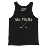 West Virginia Golf Men/Unisex Tank Top-Black-Allegiant Goods Co. Vintage Sports Apparel
