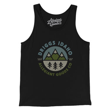 Driggs Idaho Retro Badge Men/Unisex Tank Top-Allegiant Goods Co. Vintage Sports Apparel