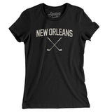 New Orleans Golf Women's T-Shirt-Black-Allegiant Goods Co. Vintage Sports Apparel