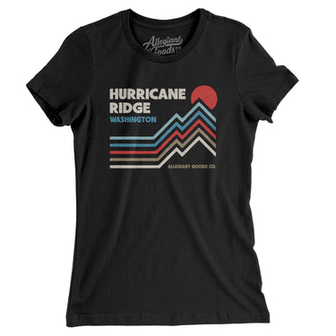 Hurricane Ridge Washington Women's T-Shirt-Black-Allegiant Goods Co. Vintage Sports Apparel