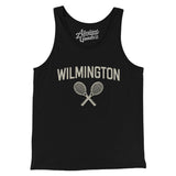 Wilmington Tennis Men/Unisex Tank Top-Black-Allegiant Goods Co. Vintage Sports Apparel