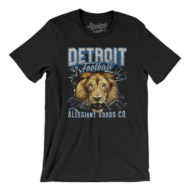 Detroit Football Throwback Mascot Men/Unisex T-Shirt-Allegiant Goods Co. Vintage Sports Apparel