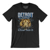 Detroit Football Throwback Mascot Men/Unisex T-Shirt-Black-Allegiant Goods Co. Vintage Sports Apparel