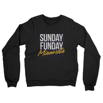 Sunday Funday Minnesota Midweight French Terry Crewneck Sweatshirt-Allegiant Goods Co. Vintage Sports Apparel