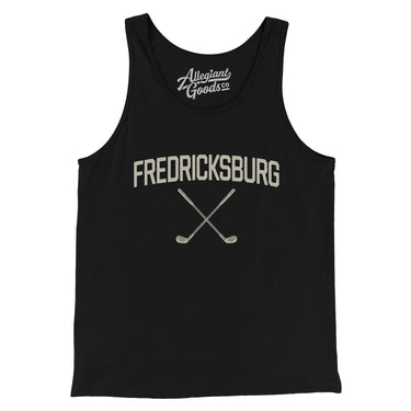 Fredericksburg Golf Men/Unisex Tank Top-Black-Allegiant Goods Co. Vintage Sports Apparel