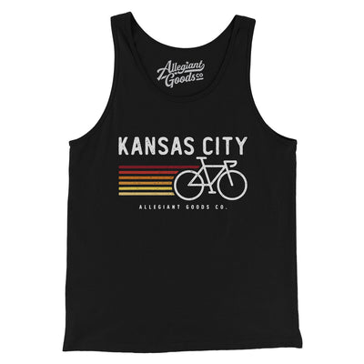 Kansas City Cycling Men/Unisex Tank Top-Black-Allegiant Goods Co. Vintage Sports Apparel