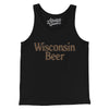 Wisconsin Beer Men/Unisex Tank Top-Black-Allegiant Goods Co. Vintage Sports Apparel