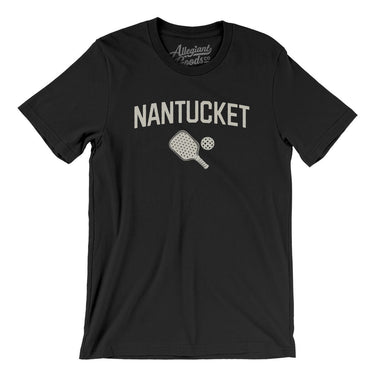 Nantucket Pickleball Men/Unisex T-Shirt-Black-Allegiant Goods Co. Vintage Sports Apparel