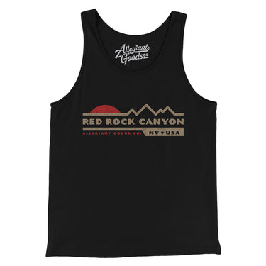 Red Rock Canyon Sunset Men/Unisex Tank Top-Black-Allegiant Goods Co. Vintage Sports Apparel