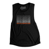 Stillwater Repeat Women's Flowey Scoopneck Muscle Tank-Black-Allegiant Goods Co. Vintage Sports Apparel