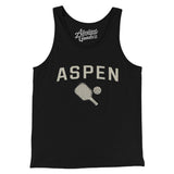 Aspen Pickleball Men/Unisex Tank Top-Black-Allegiant Goods Co. Vintage Sports Apparel