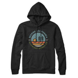 Seaside California Retro Badge Hoodie-Black-Allegiant Goods Co. Vintage Sports Apparel