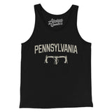 Pennsylvania Cycling Men/Unisex Tank Top-Black-Allegiant Goods Co. Vintage Sports Apparel