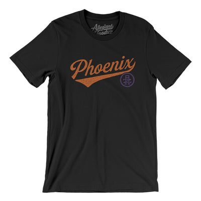 Phoenix Vintage Script Men/Unisex T-Shirt-Black-Allegiant Goods Co. Vintage Sports Apparel