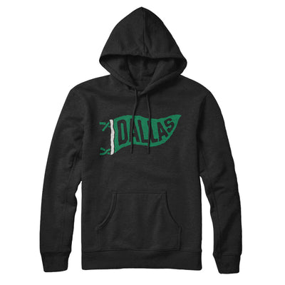 Dallas Pennant Hoodie-Black-Allegiant Goods Co. Vintage Sports Apparel
