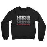 Portland Repeat Midweight French Terry Crewneck Sweatshirt-Black-Allegiant Goods Co. Vintage Sports Apparel