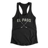 El Paso Golf Women's Racerback Tank-Black-Allegiant Goods Co. Vintage Sports Apparel