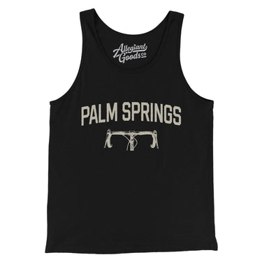 Palm Springs Cycling Men/Unisex Tank Top-Black-Allegiant Goods Co. Vintage Sports Apparel