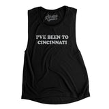 I've Been To Cincinnati Women's Flowey Scoopneck Muscle Tank-Black-Allegiant Goods Co. Vintage Sports Apparel
