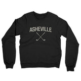 Asheville Golf Midweight French Terry Crewneck Sweatshirt-Black-Allegiant Goods Co. Vintage Sports Apparel