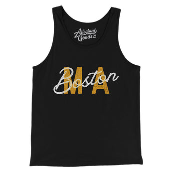 Boston Ma Overprint Overprinted Men/Unisex Tank Top-Allegiant Goods Co. Vintage Sports Apparel