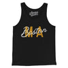 Boston Ma Overprint Overprinted Men/Unisex Tank Top-Black-Allegiant Goods Co. Vintage Sports Apparel