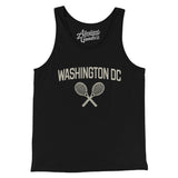 Washington Dc Tennis Men/Unisex Tank Top-Black-Allegiant Goods Co. Vintage Sports Apparel