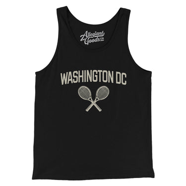Washington Dc Tennis Men/Unisex Tank Top-Black-Allegiant Goods Co. Vintage Sports Apparel