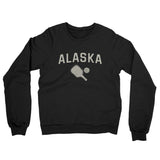 Alaska Pickleball Midweight French Terry Crewneck Sweatshirt-Black-Allegiant Goods Co. Vintage Sports Apparel