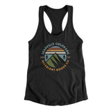 Leadville Colorado Retro Badge Women's Racerback Tank-Black-Allegiant Goods Co. Vintage Sports Apparel