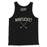 Nantucket Golf Men/Unisex Tank Top-Black-Allegiant Goods Co. Vintage Sports Apparel