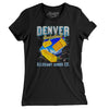 Denver Basketball Throwback Mascot Women's T-Shirt-Black-Allegiant Goods Co. Vintage Sports Apparel